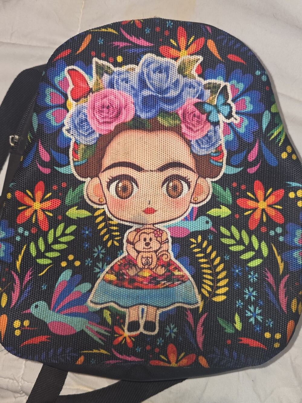 Cartoon Frida Kahlo mini backpack purse bookbag bag tote!